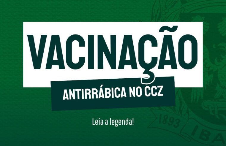 Centro de Controle de Zoonoses de Ibaté inicia nova etapa da vacinação antirrábica a partir desta quarta-feira
