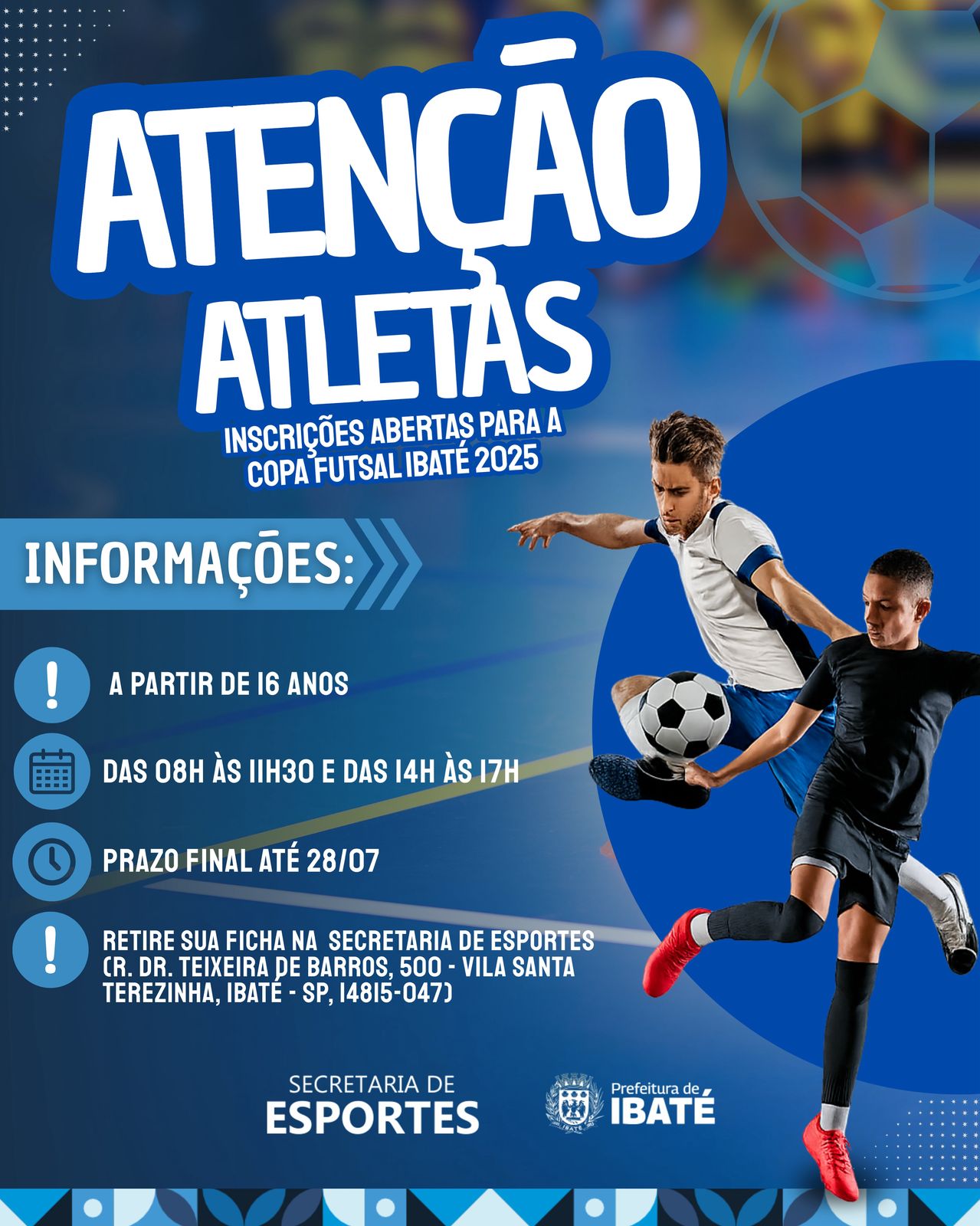 Inscrições para a Copa Futsal de Ibaté 2025 estão abertas