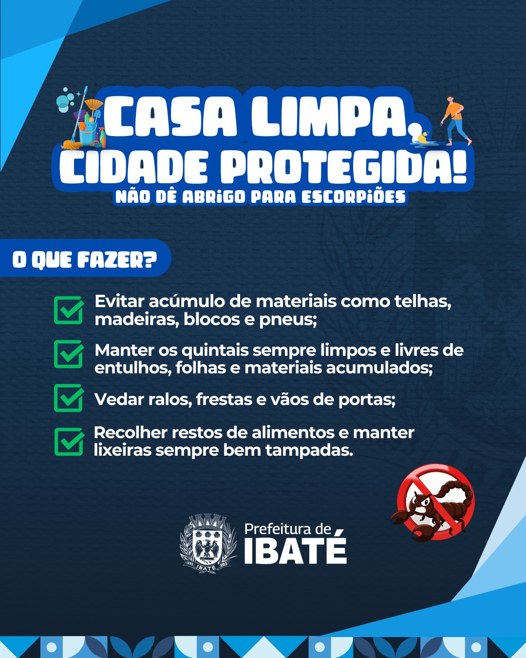 Prefeitura de Ibaté alerta: manter a cidade limpa é questão de saúde e segurança