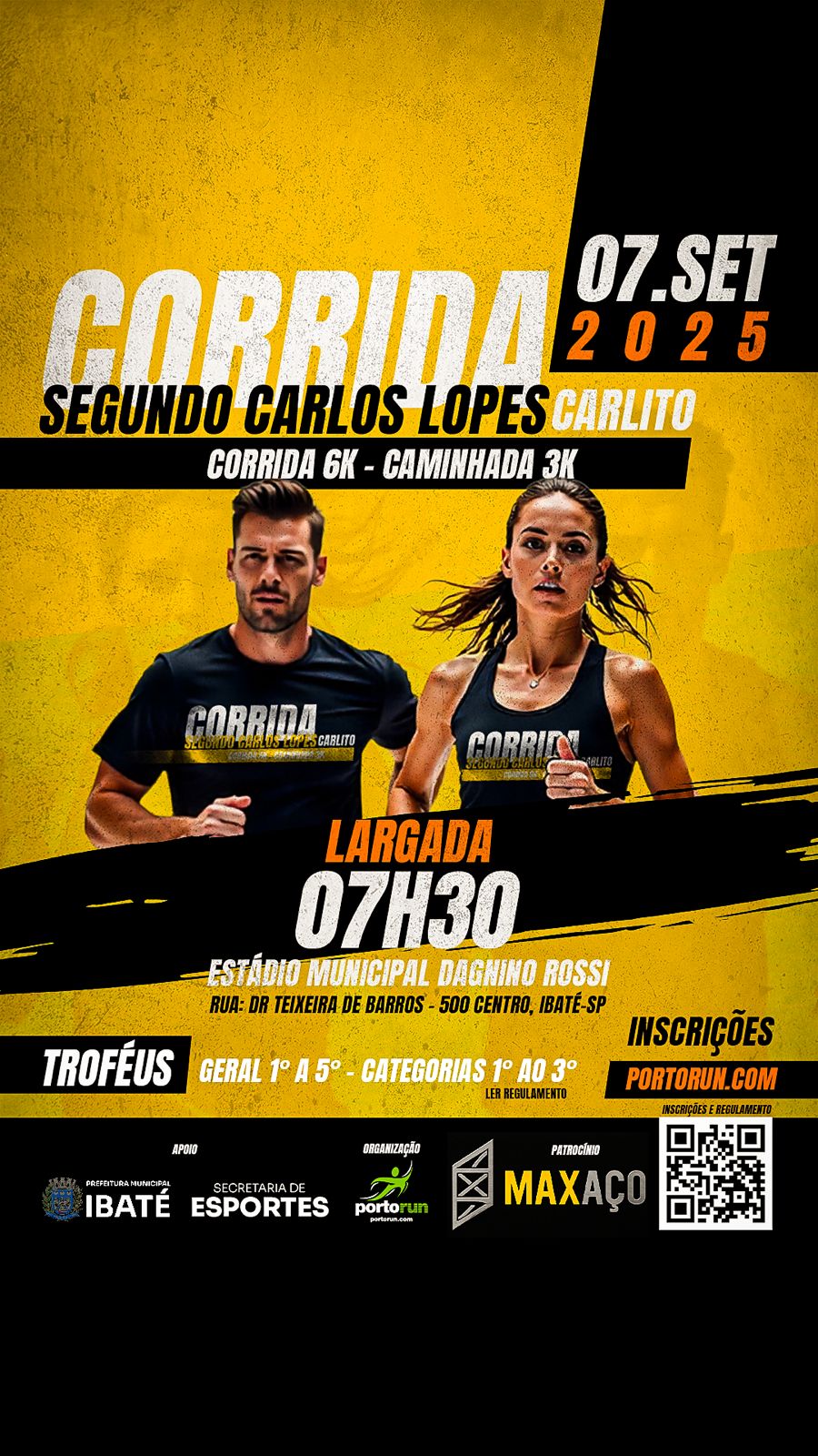 Ibaté abre inscrições para a Corrida Segundo Carlos Lopes (Carlito)