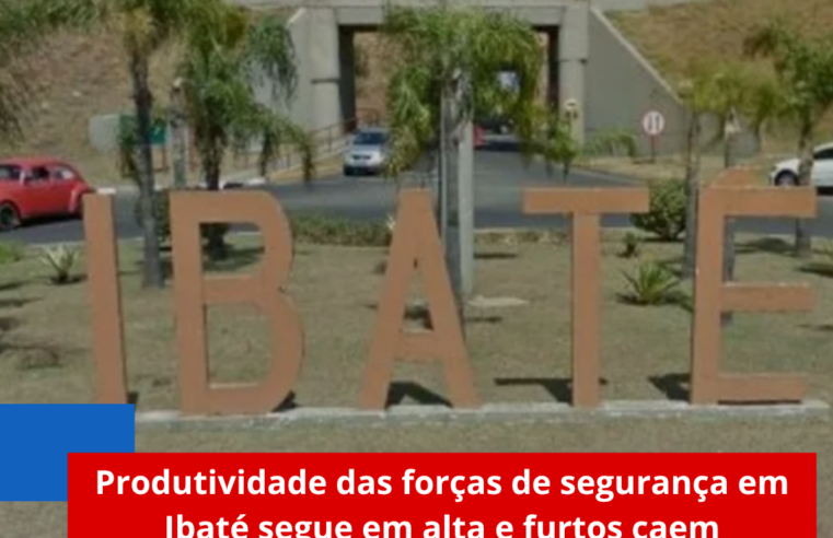 Produtividade das forças de segurança em Ibaté segue em alta e furtos caem