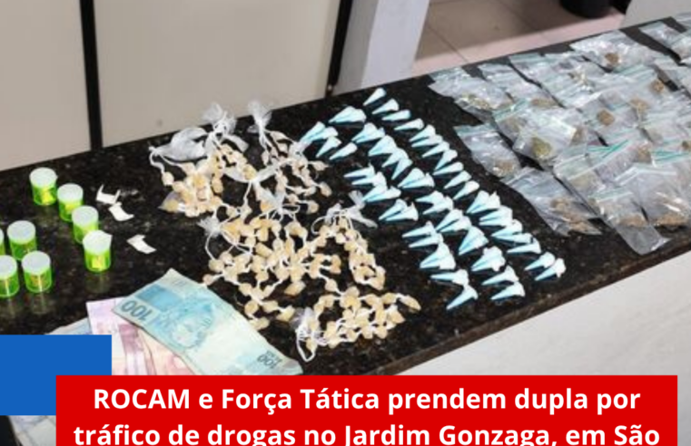 ROCAM e Força Tática prendem dupla por tráfico de drogas no Jardim Gonzaga, em São Carlos