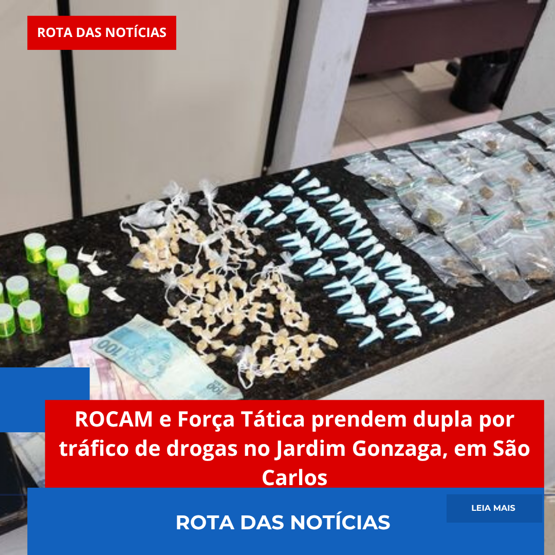 ROCAM e Força Tática prendem dupla por tráfico de drogas no Jardim Gonzaga, em São Carlos