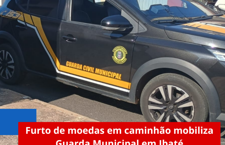 Furto de moedas em caminhão mobiliza Guarda Municipal em Ibaté