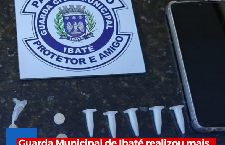 Guarda Municipal de Ibaté realizou mais uma apreensão de drogas Jardim Cruzado