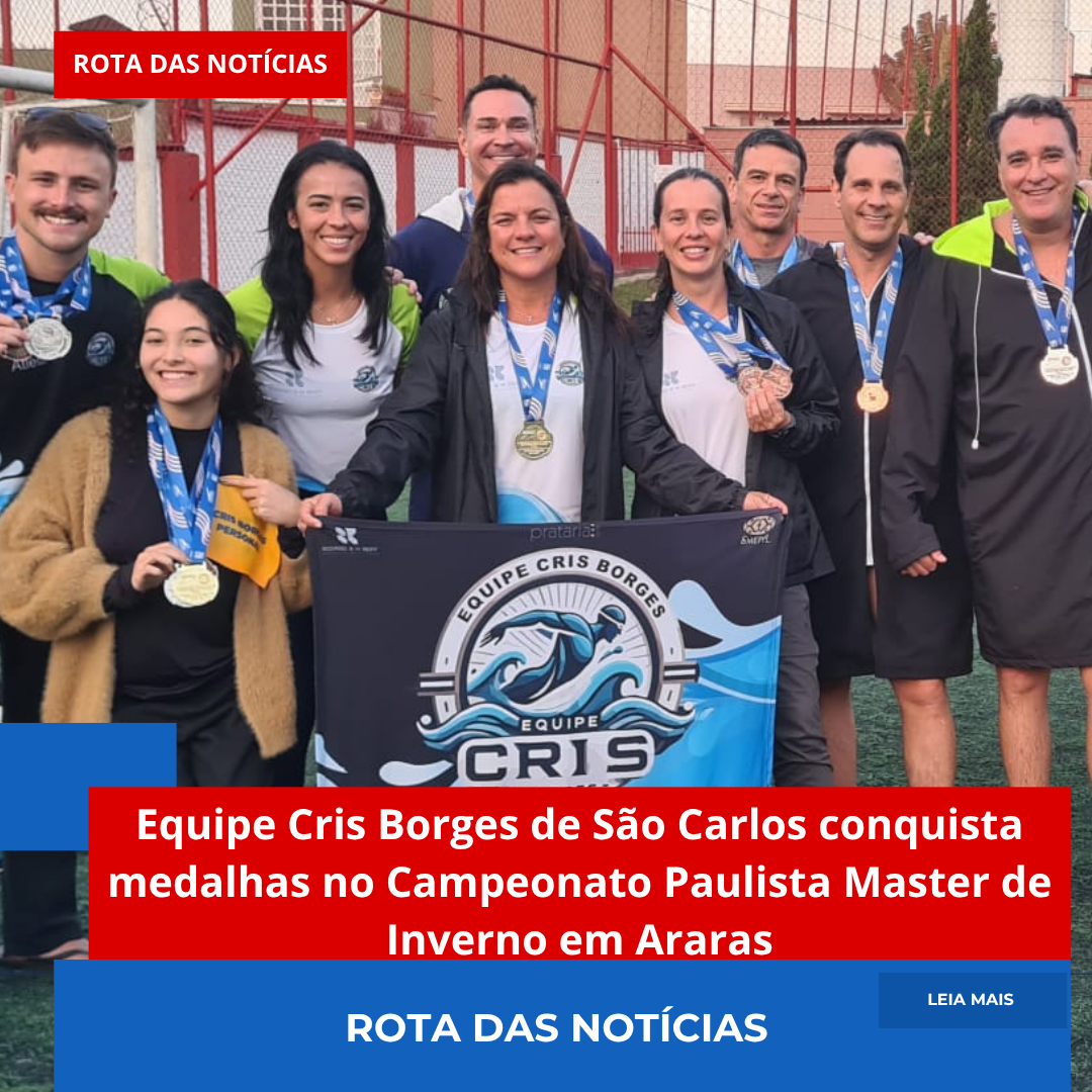 Equipe Cris Borges de São Carlos conquista medalhas no Campeonato Paulista Master de Inverno em Araras