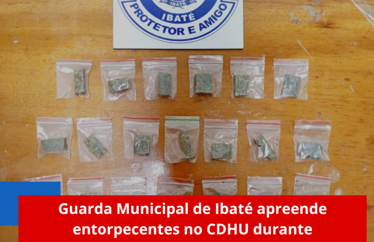 Guarda Municipal de Ibaté apreende entorpecentes no CDHU durante patrulhamento