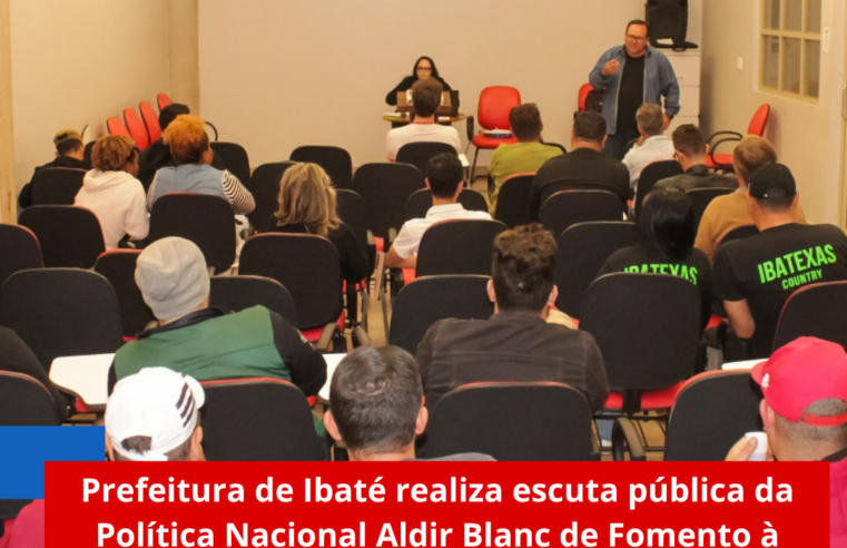 Prefeitura de Ibaté realiza escuta pública da Política Nacional Aldir Blanc de Fomento à Cultura