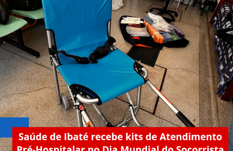 Saúde de Ibaté recebe kits de Atendimento Pré-Hospitalar no Dia Mundial do Socorrista