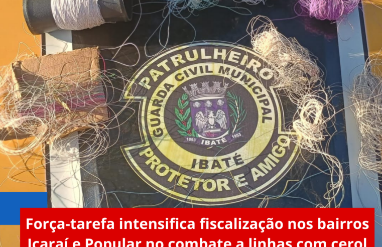 Força-tarefa intensifica fiscalização nos bairros Icaraí e Popular no combate a linhas com cerol
