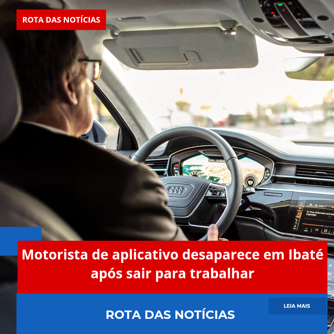 Motorista de aplicativo desaparece em Ibaté após sair para trabalhar