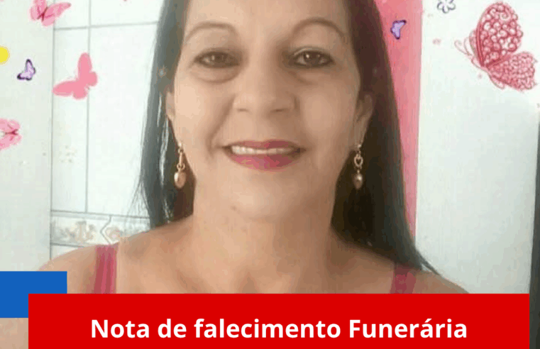 Nota de falecimento Funerária Terezinha de Jesus