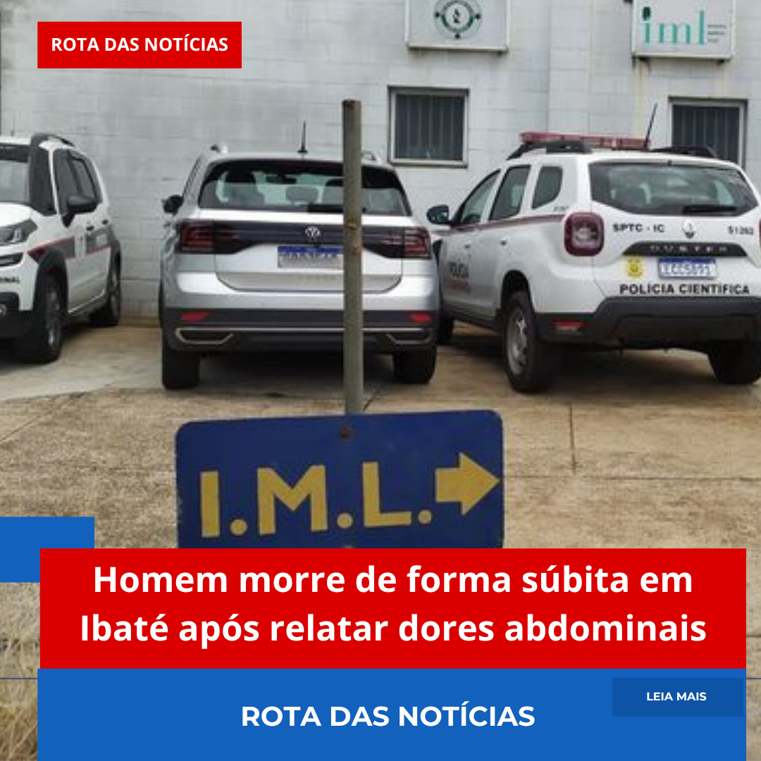 Homem morre de forma súbita em Ibaté após relatar dores abdominais