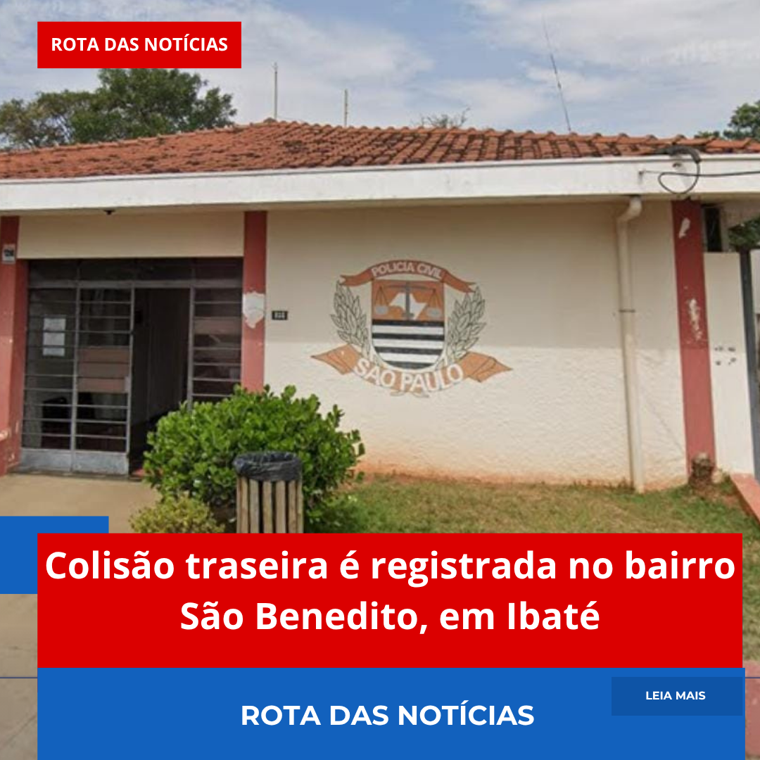 Colisão traseira é registrada no bairro São Benedito, em Ibaté