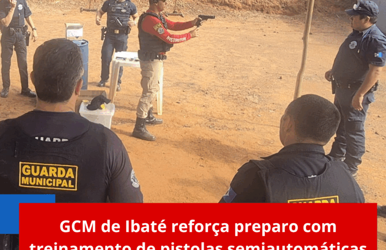 GCM de Ibaté reforça preparo com treinamento de pistolas semiautomáticas