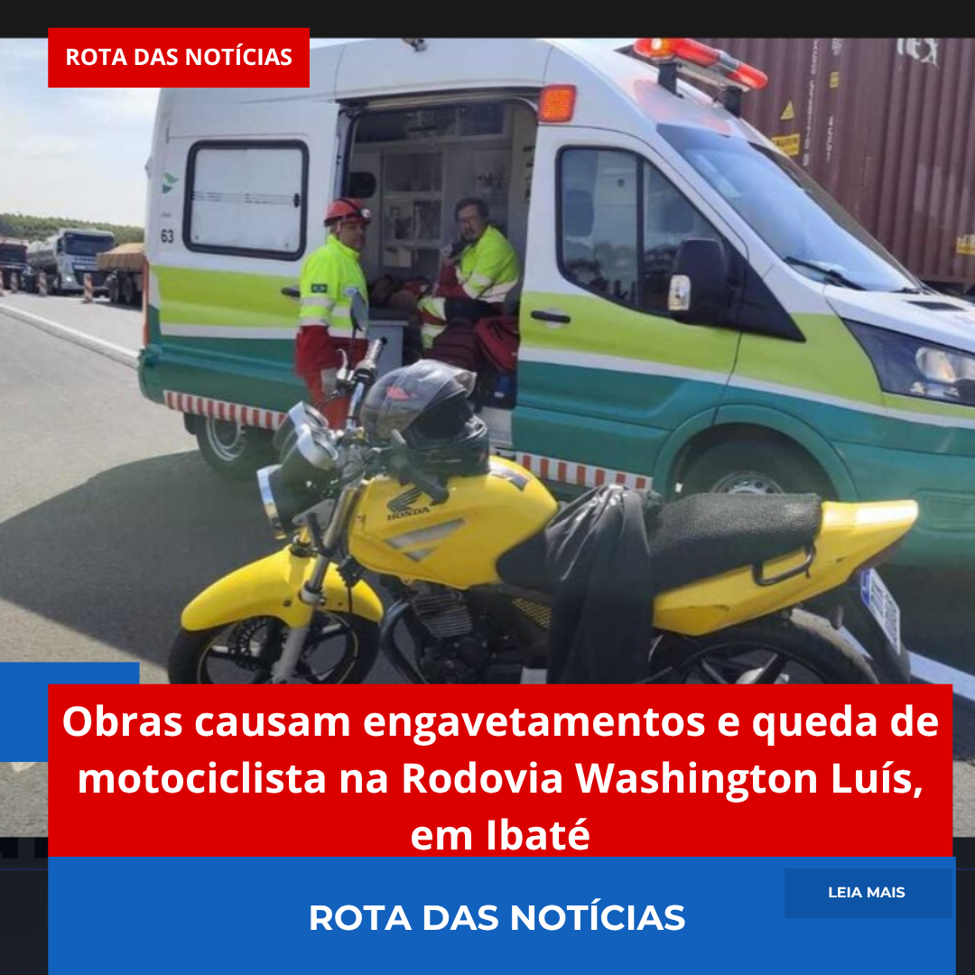 Engavetamentos e queda de motociclista são registrados na Rodovia Washington Luís em Ibaté durante obras