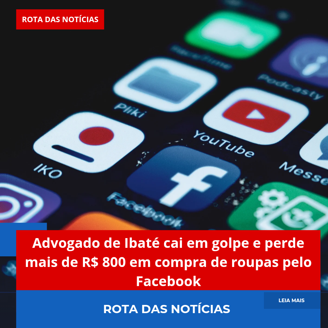 Advogado de Ibaté cai em golpe e perde mais de R$ 800 em compra de roupas pelo Facebook