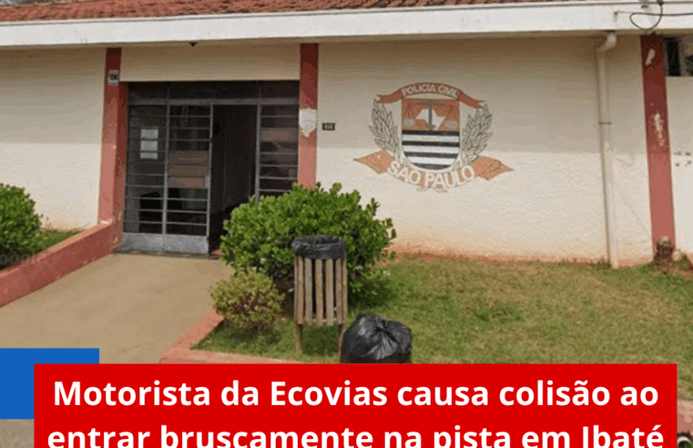 Motorista da Ecovias causa colisão ao entrar bruscamente na pista em Ibaté