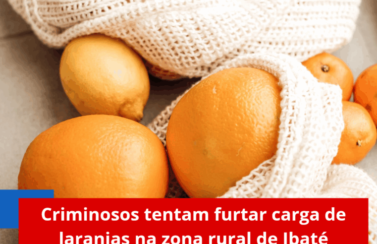 Criminosos tentam furtar carga de laranjas na zona rural de Ibaté