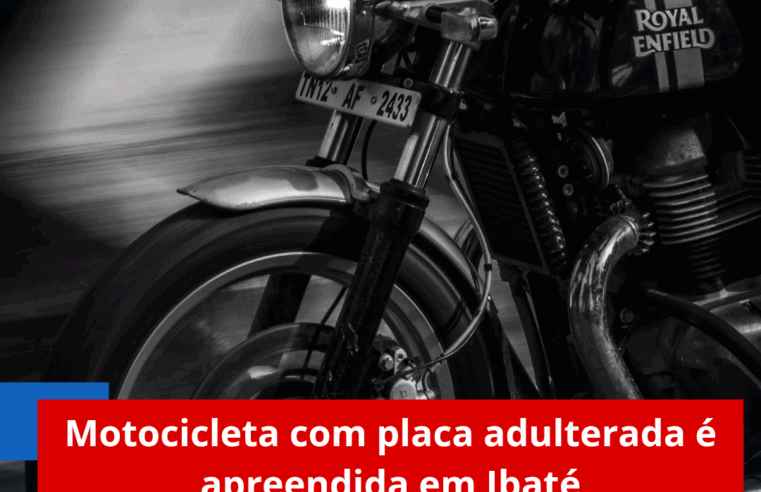 Motocicleta com placa adulterada é apreendida em Ibaté