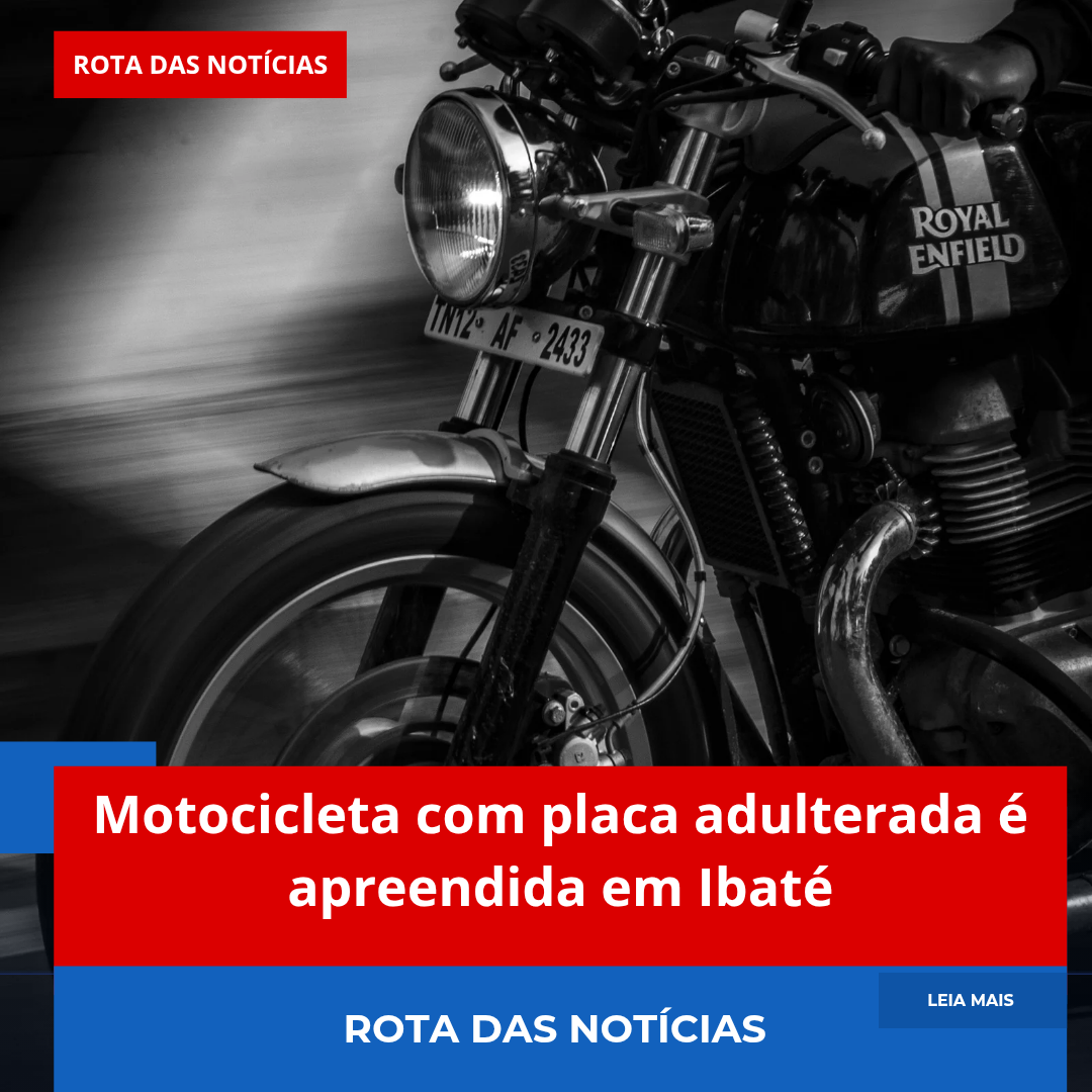 Motocicleta com placa adulterada é apreendida em Ibaté