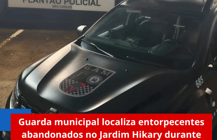 Guarda municipal localiza entorpecentes abandonados no Jardim Hikary durante patrulhamento