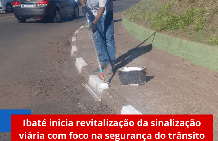 Ibaté inicia revitalização da sinalização viária com foco na segurança do trânsito