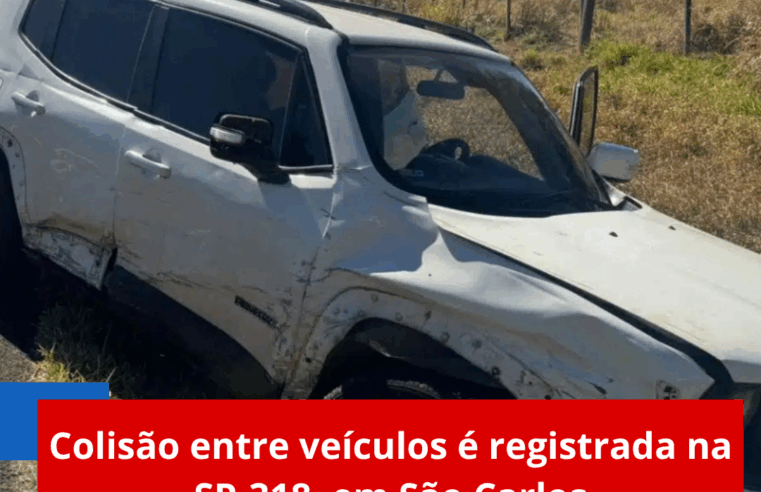 Colisão entre veículos é registrada na SP-318, em São Carlos