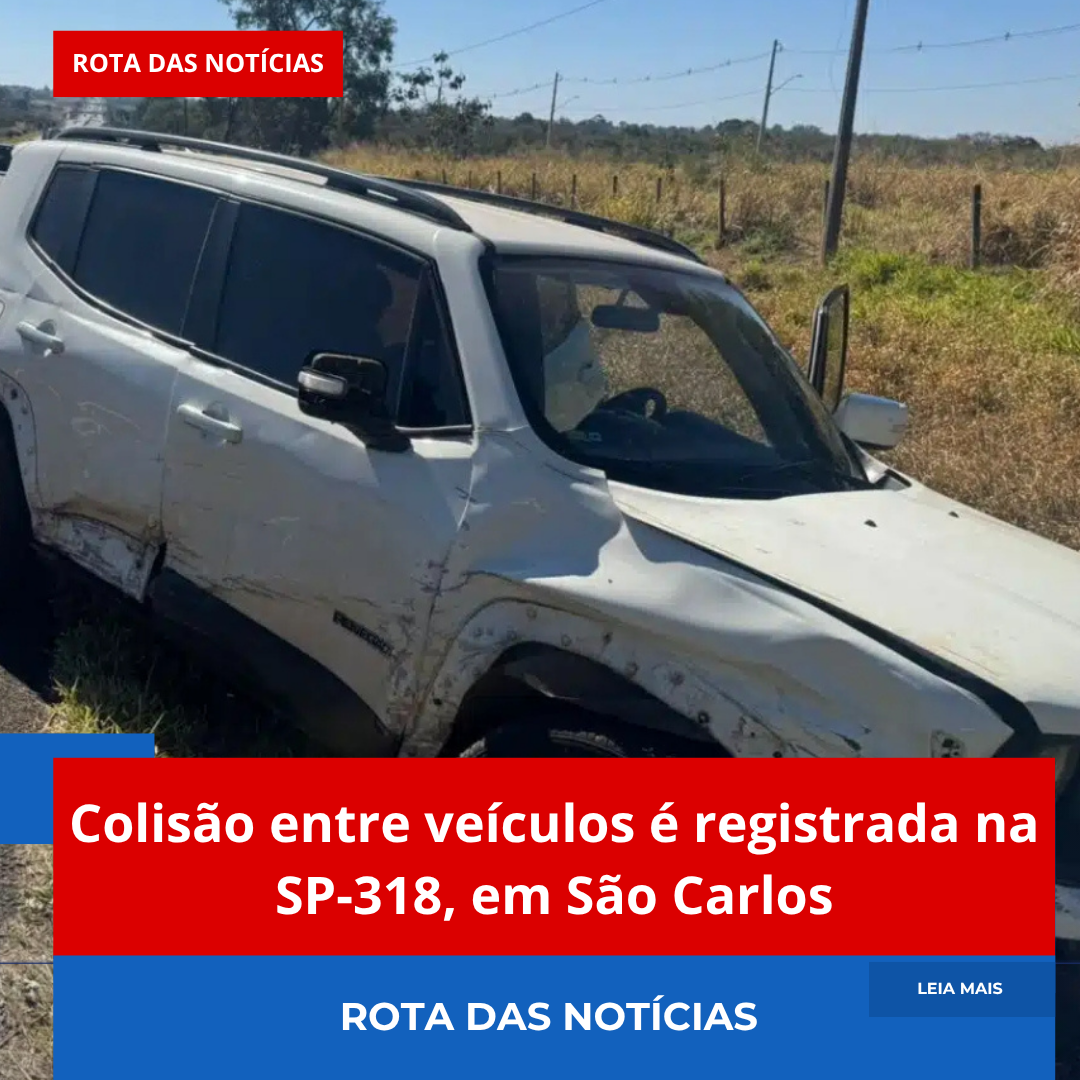 Colisão entre veículos é registrada na SP-318, em São Carlos