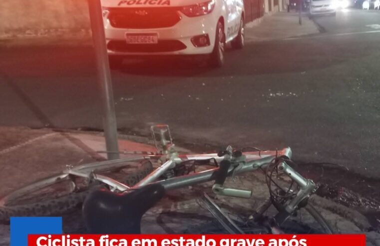 Ciclista fica em estado grave após acidente no Jardim Mariana, em Ibaté
