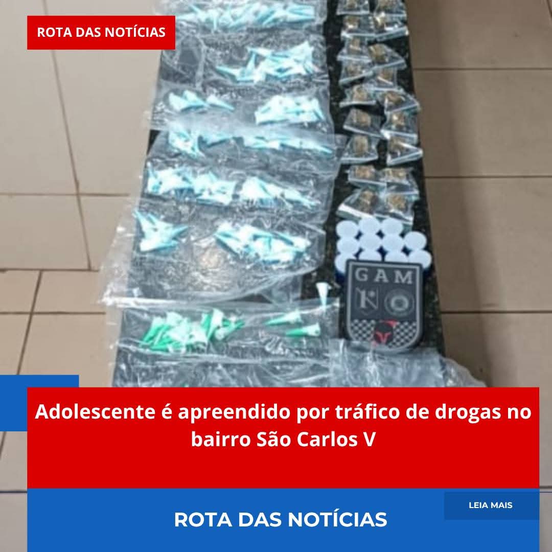 Adolescente é apreendido por tráfico de drogas no bairro São Carlos V