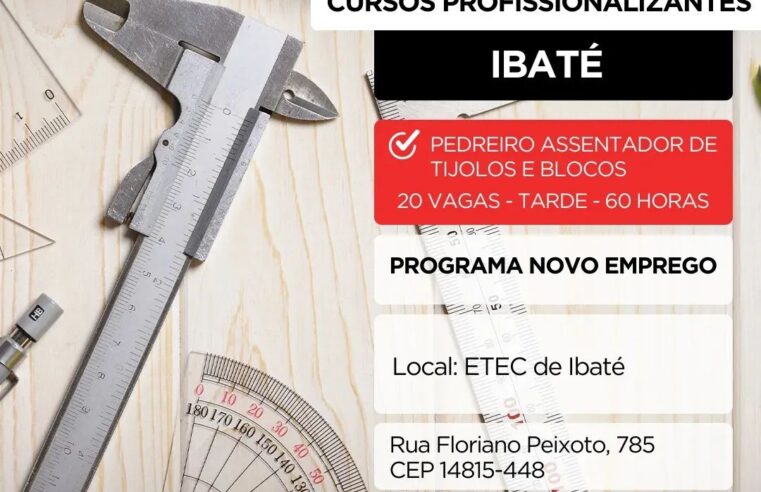 Ibaté abre inscrições para curso profissionalizante na Etec de Ibaté