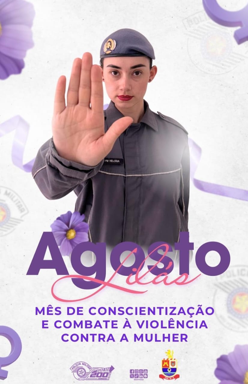Polícia Militar reforça campanha “Agosto Lilás” de combate à violência contra a mulher