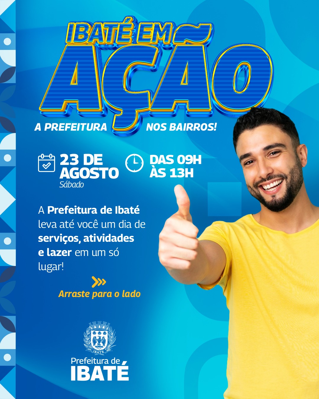 Ibaté promove edição do programa “Ibaté em Ação” com serviços gratuitos e lazer para toda a família