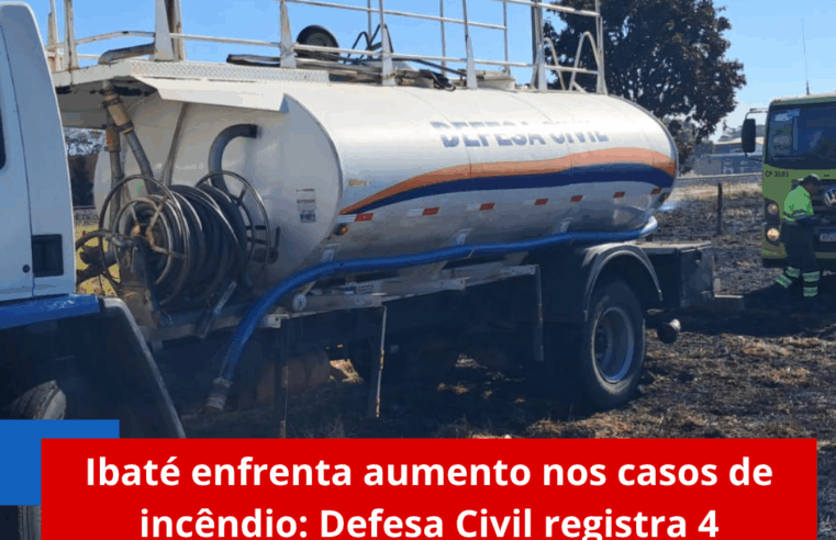 Ibaté enfrenta aumento nos casos de incêndio: Defesa Civil registra 4 ocorrências no fim de semana