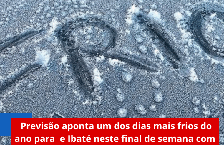 Previsão aponta um dos dias mais frios do ano para e Ibaté neste final de semana com 5°C