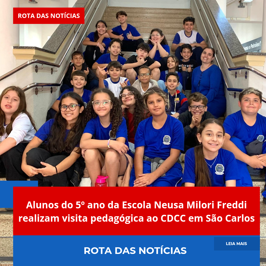Alunos do 5º ano da Escola Neusa Milori Freddi realizam visita pedagógica ao CDCC em São Carlos