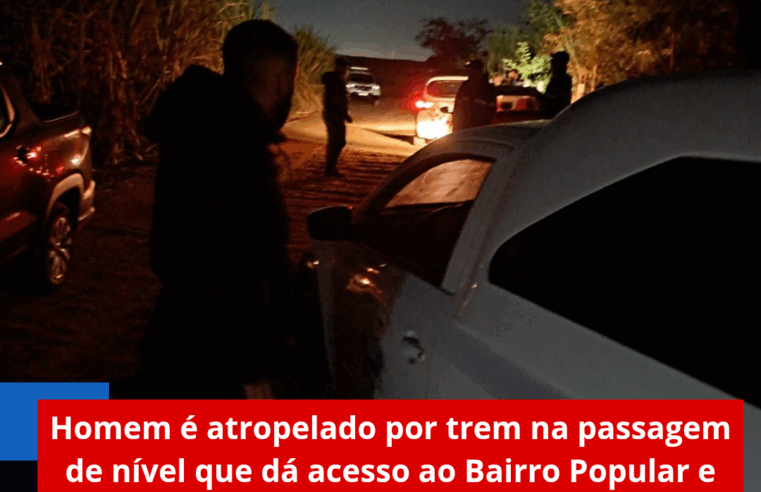 Homem é atropelado por trem na passagem de nível que dá acesso ao Bairro Popular e São Benedito em Ibaté
