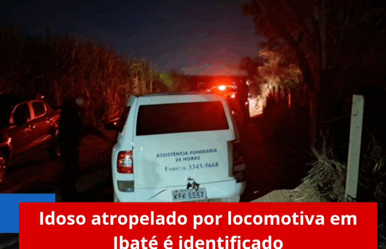 Idoso atropelado por locomotiva em Ibaté é identificado
