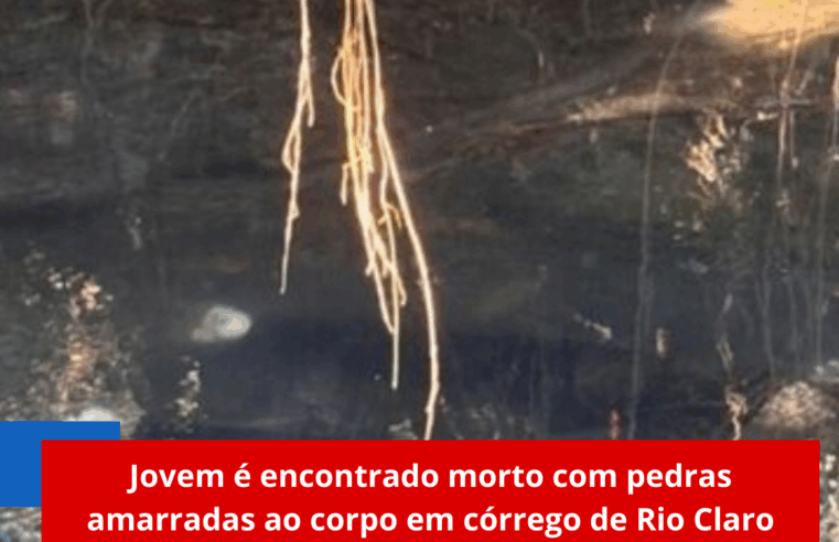 Jovem é encontrado morto com pedras amarradas ao corpo em córrego de Rio Claro