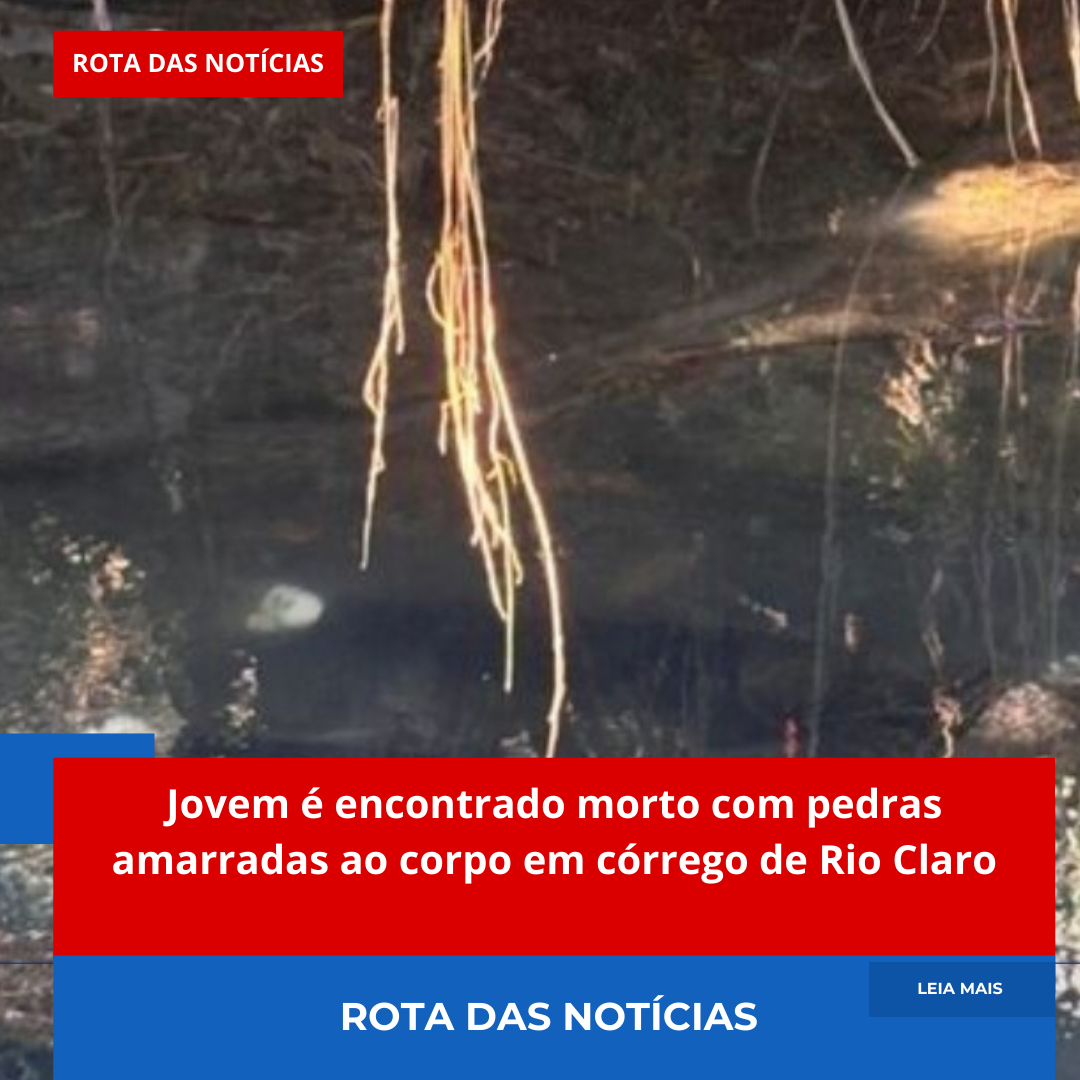 Jovem é encontrado morto com pedras amarradas ao corpo em córrego de Rio Claro