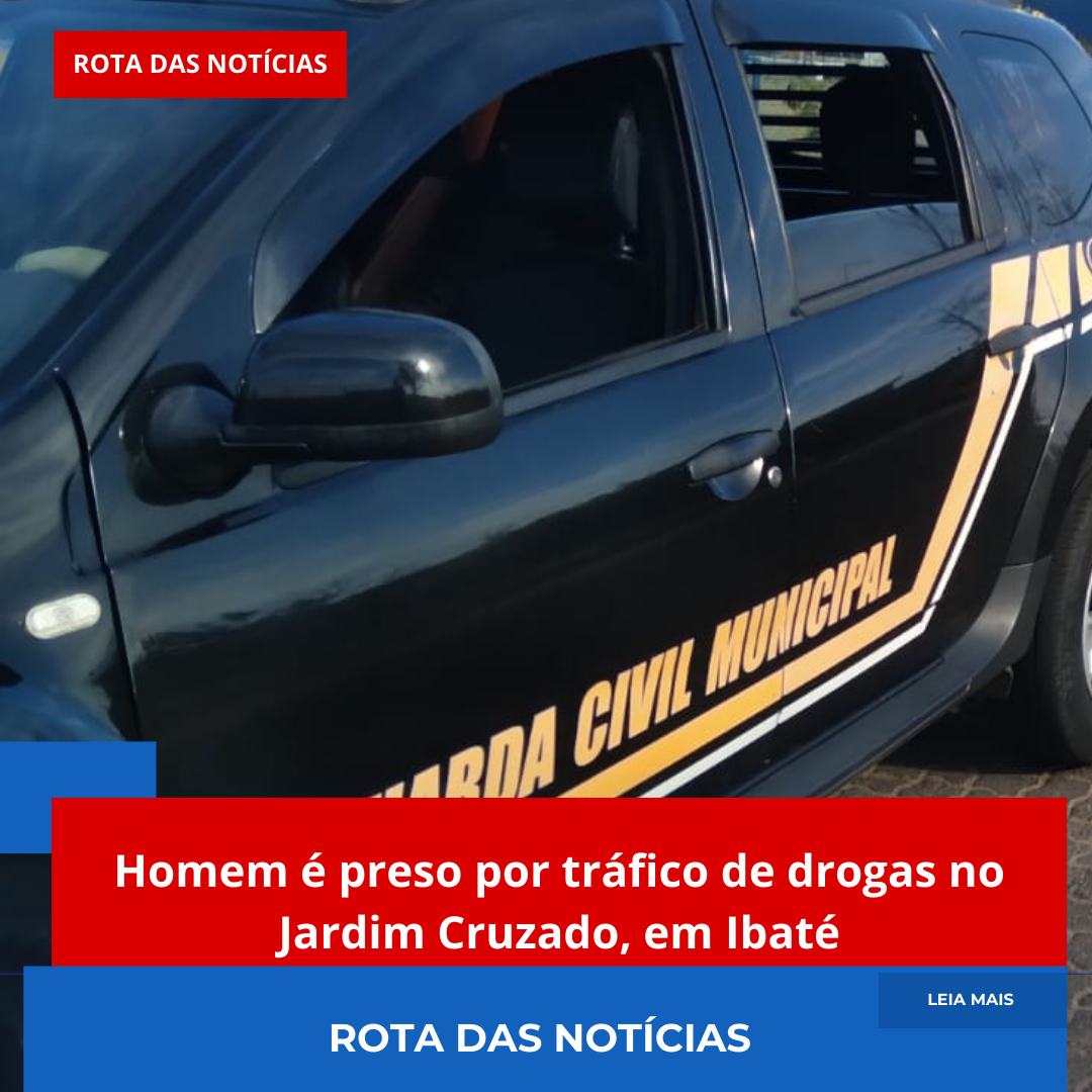 Homem é preso por tráfico de drogas no Jardim Cruzado, em Ibaté