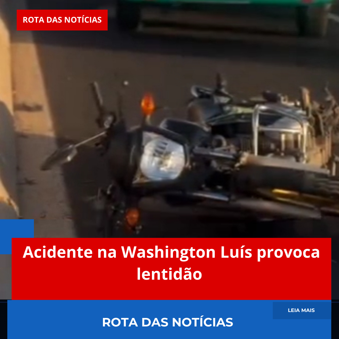 Acidente na Washington Luís provoca lentidão