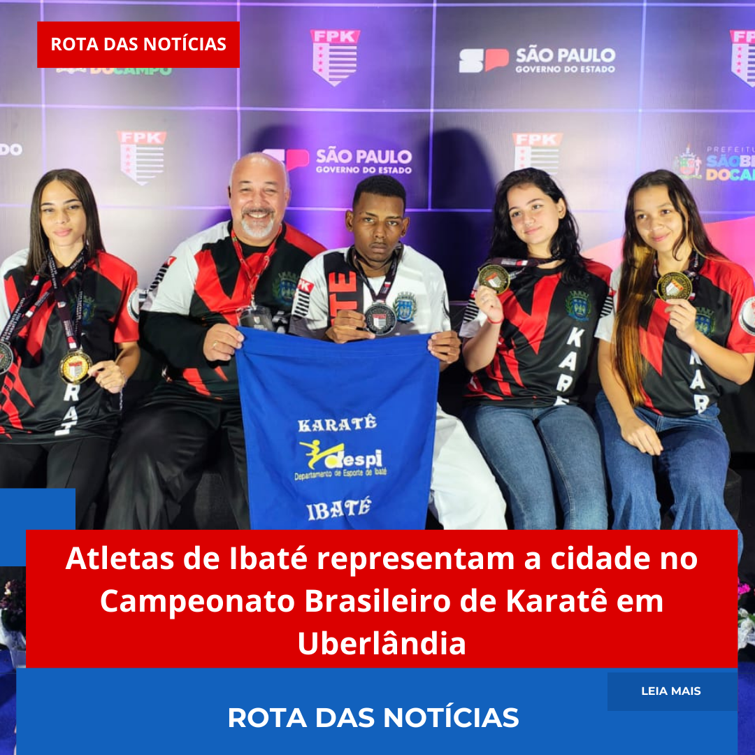 Atletas de Ibaté representam a cidade no Campeonato Brasileiro de Karatê em Uberlândia