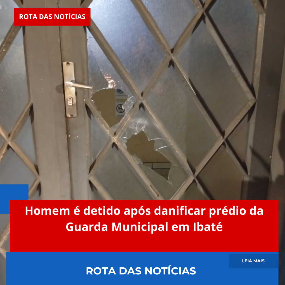 Homem é detido após danificar prédio da Guarda Municipal em Ibaté