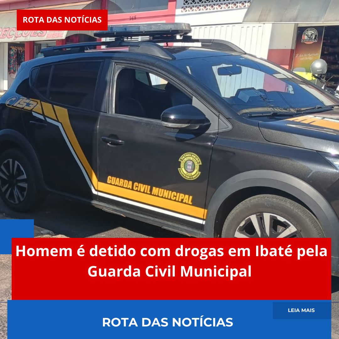 Homem é detido com drogas em Ibaté pela Guarda Civil Municipal