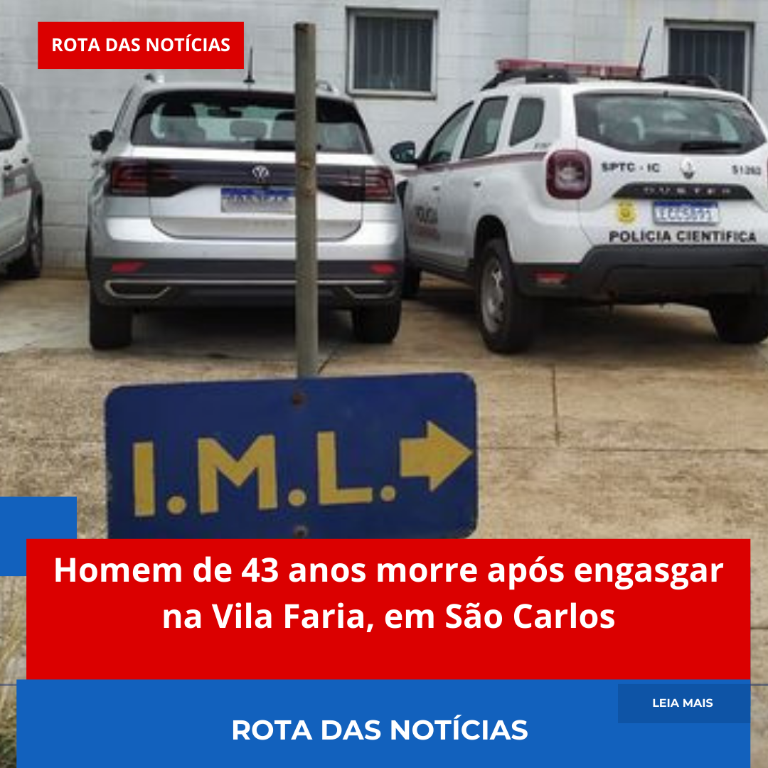 Homem de 43 anos morre após engasgar na Vila Faria, em São Carlos