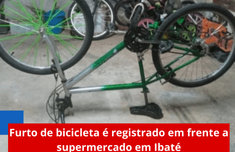 Furto de bicicleta é registrado em frente a supermercado em Ibaté
