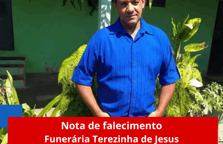 Nota de falecimento Funerária Terezinha de Jesus