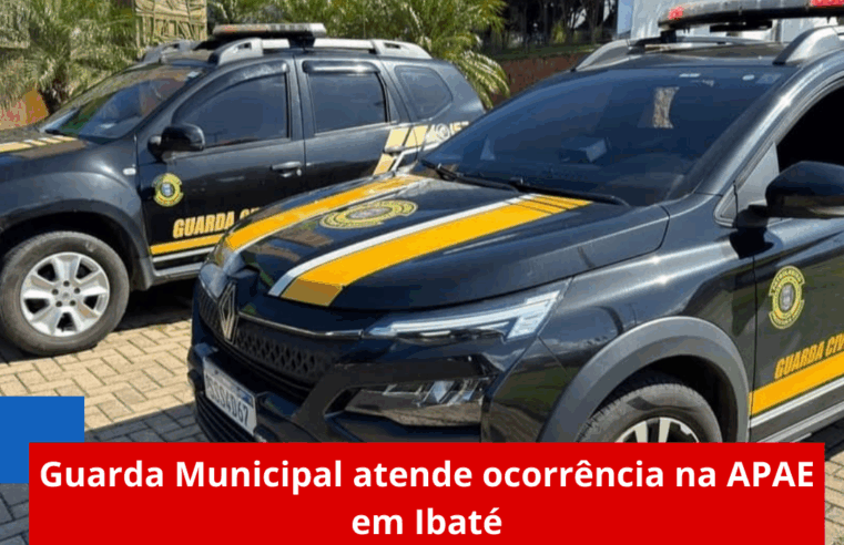 Guarda Municipal atende ocorrência na APAE em Ibaté